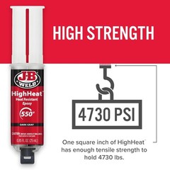 J-B Weld High Heat Epoxy Syringe, Dark Grey