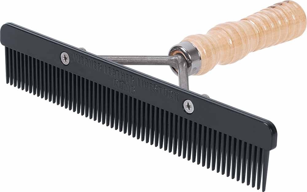 Weaver Leather Livestock Show Comb with Wood Handle and Replaceable Black