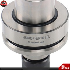 HSK63F-ER16A 70mm Projection Collet Chuck Tool Holder G2.5 30k RPM CNC machine