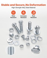 VEVOR 566 Pcs Bolts Nuts Assortment Kit Imperial Alloy Steel for Furniture
