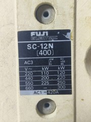 FUJI SC-12N [400] 3POLE 100-110VDC 100-127VAC 400A MAGNETIC CONTACTOR SC12N