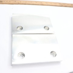 (2-Pk) Gibraltar Flat/No Step Vise Jaw Soft Aluminum 6″ W x 4″ H x 3/4″ Thick