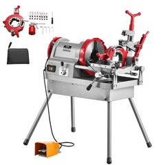 VEVOR Electric Pipe Threader Machine 900W 2-Speed Threading Cutter 1/2″ to 4″