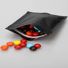 100 Premium 3×4″ Matte Black Small Double-Sided Mylar Foil Zip Storage Bags
