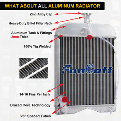 For Ford 2N 8N 9N Models Tractors Aluminum 3 Row Radiator 8N8005,86551430 | US