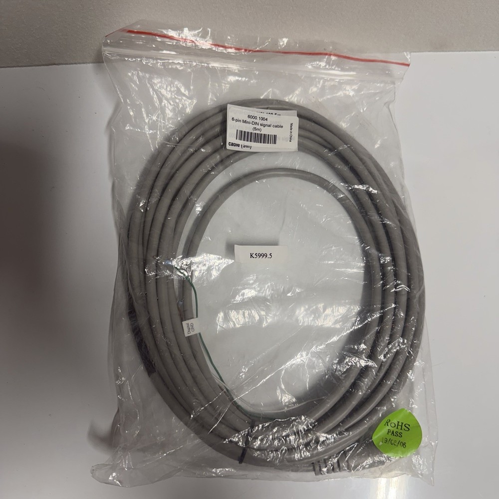 6-Pin Mini-DIN Signal Cable 5M (16ft) P/N 6000.1004 Industrial PLC Cable