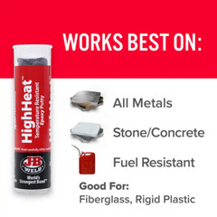 J-B Weld 8297 HighHeat 500 Degree Epoxy Putty Stick 2 oz. Grey