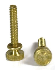Brass Knurled Head Thumb Screw Machine Screws #8-32 QTY 25