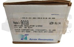 NEW ARROW PNEUMATICS 9008 PRESSURE REGULATOR W/ GAUGE 1/4″ NPT R352 125 HW