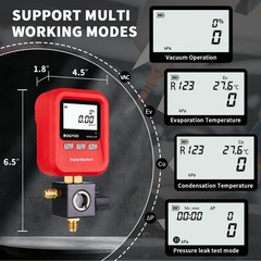 Digital Single Manifold Gauge, HVAC Refrigerants Digital AC Gauges Pressure