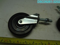 QTY=2: CASTER WHEELS 4-3/4″L X 3-3/4″ D X 1″ W STEM 2-1/4″