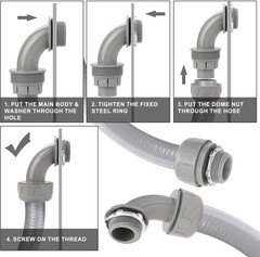 1 Inch Flexible Liquid Tight Conduit 25FT, Non Metallic Electrical Conduit Kit w