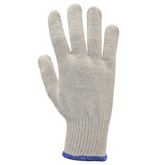 Palm PVC-Dotted String Knit Work Gloves LOT Natural White/Blue 288 Pairs