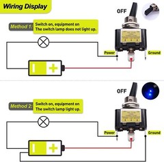 3Pcs LED Light 3Pin Rocker Toggle ON/OFF Switch 30A 12V Marine Car Boat ATV US