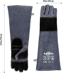 Durable 22in Leather Animal Handling Gloves – Puncture & Bite Resistant