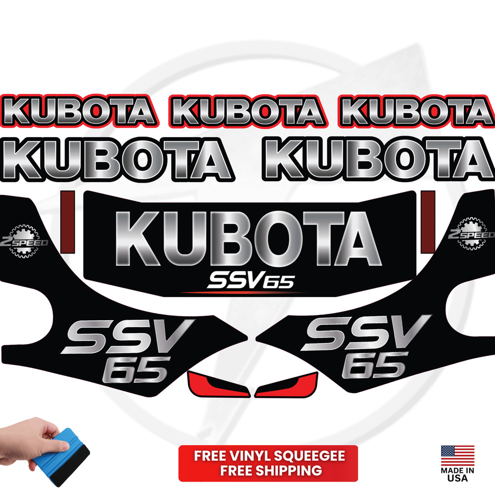 Fits Kubota SSV 65 Main Decals Skid Steer Stikers – Free Shipping – 3M Vinyl