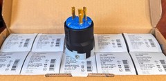 Eaton AHCL630P 30A 250V Blue Black Twist Lock Plug L6-30P Ultra Grip Industrial