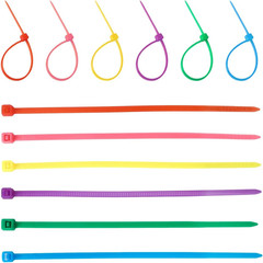 Qdishi 600Pcs Small Colored Zip Ties 4 Inch Multi-Color Zip Wire Tie for Deco Me