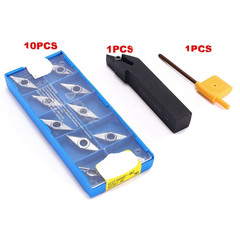 16mm Lathe Turning Tool Holder Indexable Carbide Inserts For Aluminum Copper USA