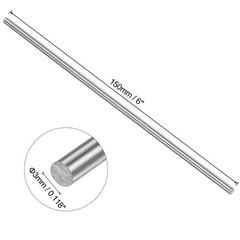 Round Metal Rods 3mm x 150mm High Speed Steel (HSS) Lathe Bar Stock 10 Pcs