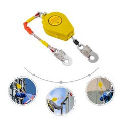 23ft Self Retracting Lifeline Lanyard Fall Arrester Protection+Hook Rope 330lbs