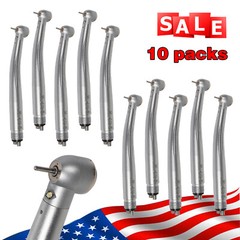 1-10 Dental LED Fiber Optic E-generator High Speed Handpiece 4 HOLE