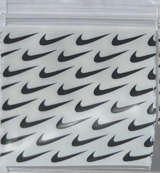 100 SMALL BAGGIES 1515 1.5″ X 1.5″ MINI Resealable POLY DESIGNER BAGS NIKE