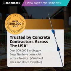 Sandbaggy 6″ x 4 ¾” Standard Snap Ties For Concrete Forms (Short End)