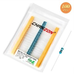 100pcs 1 Ohm 1R 1/4W 0.25W Metal Film Fixed Resistor 0.01 Tolerance Through