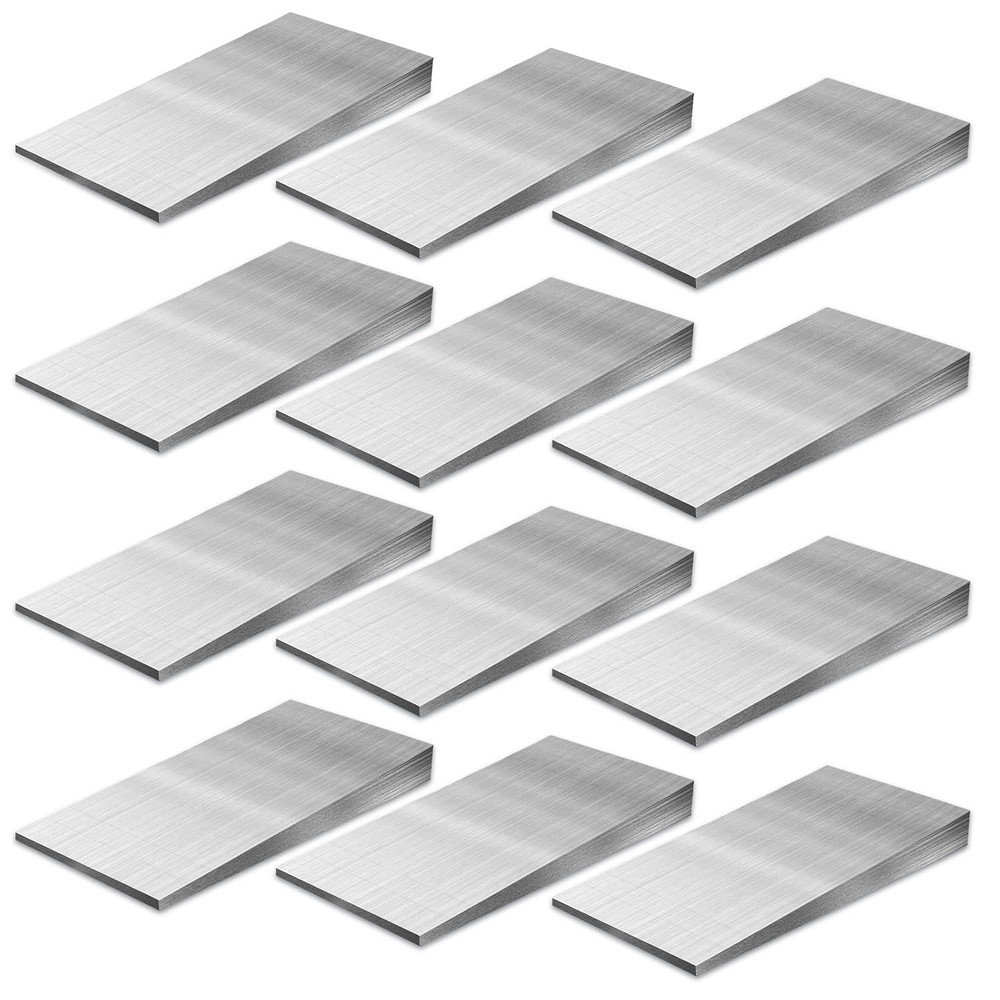12 Pcs Steel Flange Wedge, 4″ X 2″ Triangle Metal Wedges Shims for Lathes, Weldi
