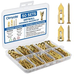 100PCS Heavy-Duty Self-Drilling Drywall Anchors with Screws Kit