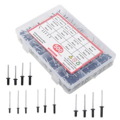 500 sets of rivet kits 3/32″ 1/8″ 5/32″ 3/16″ With 14 Standard Sizes W/ a Box