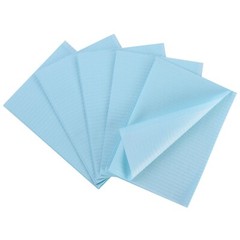 1000 OneMed Blue Dental Patient Bibs ,2+1 Ply Medical Tattoo Towel 13″x18″