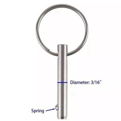 Small Quick Release Pin 3/16″ Stainless Steel Bimini Top Marine Hardware 4 Pack
