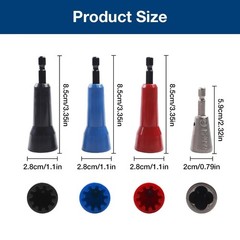 4PCS Wire Stripping Twisting Tool, Electrical Drill Stripper Cable Nut Twister