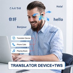Smart Voice Translator Earbuds 144 Language Two Way Real-Time Translation Device