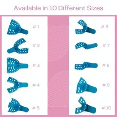 BRITEDENT Disposable Latex Free Perforated Dental Impression Trays Bag of 12Pcs