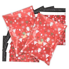 Christmas Poly Mailers 10×15 Inch 20Pcs – Self Seal Mailing Envelopes for Red