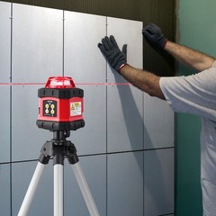VEVOR 984ft Rotary Laser Level Kit Self Leveling Red Line with Tripod IP54