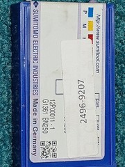 Sumitomo Electric BN250 CBN Tipped Indexable Turning Insert 2496-9207 G1361