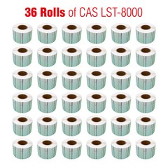 CAS LST-8000 Printing Scale Label, 58 x 30 mm, Non-UPC “36 ROLLS” Per Case