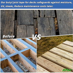 10 Rolls Joist Tape Decks Bulk Flashing Tape for Decking 2 Inch X 50′ Weatherpro