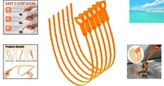 Durable 20-Inch Hair Clog Remover Tool – 6-Pack for Easy Drain Cleaning