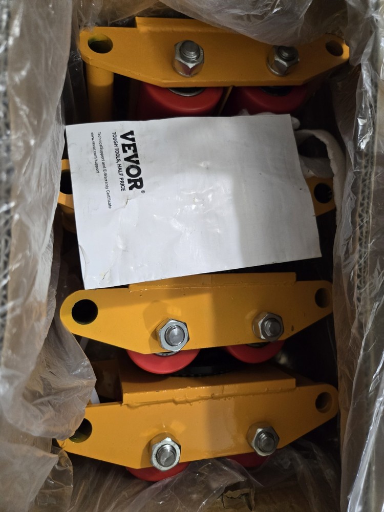 VEVOR 4PCS Machinery Skate Dolly Machinery Mover 17637LBS/8T Loading 4 PU Wheels