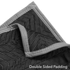 Door Jamb Protector Pad with 3 Sewn-in Steel Spring Clips, 72″ x 24″, Black