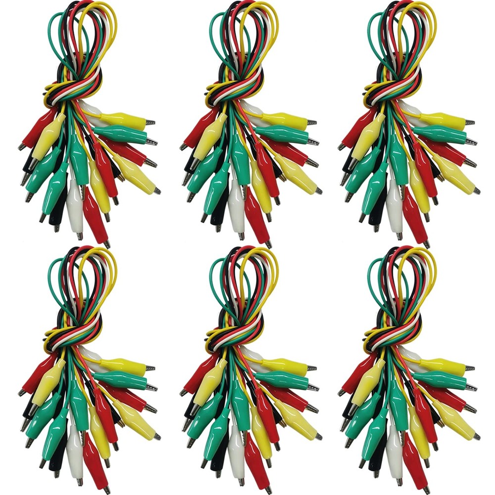 60PCS Premium Alligator Clips Electrical, Crocodile Test Leads with Test Prob…