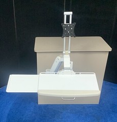 ICW Dental Monitor Mount w/ Keyboard &Mouse Pad Holder *Excellent Used Condition