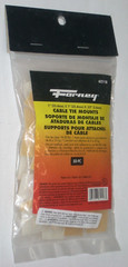 Forney 62118 White Cable Tie Mounts 1 x 1 in Square Nylon Holds 18-50 lbs 50 pk