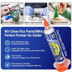 BEEYUIHF RMA No Clean ROSIN Soldering Flux Paste for Electrical 4PCS x 10mL