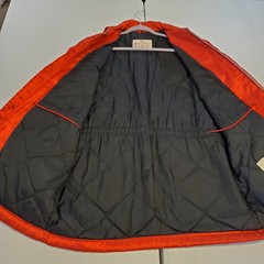 Vintage Ardsley New York Engine Co No. 1 Firefighter Jacket Coat Red USA w/ Hood